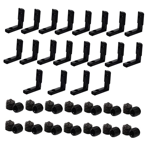 Alipis 20 Stück Teiliges Aluminium Eckverbinder Schwarz mit Schrauben Verdeckte Montage Glatte Oberfläche ohne Grate Vielseitig für Möbelrahmen Ablagen Cnc und Robotik Geeignet Alipis 20 Stück Teiliges Aluminium Eckverbinder Schwarz mit Schrauben Verdeckte Montage Glatte Oberfläche ohne Grate Vielseitig für Möbelrahmen Ablagen Cnc und Robotik Geeignet von Alipis