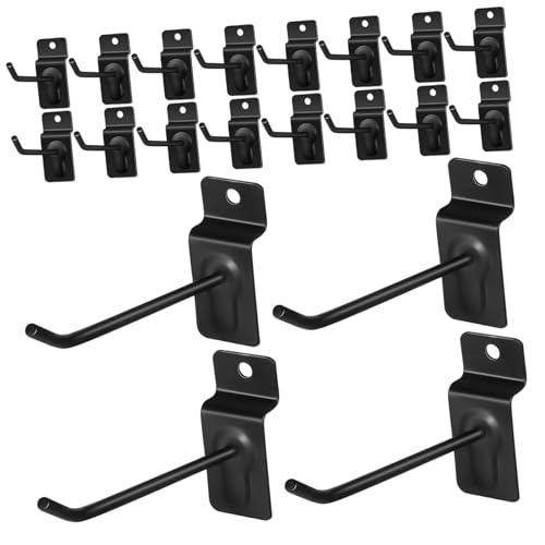 Alipis 20 Stück Teiliges Slatwall Haken aus Metall Robuste Wandaufhänger Lang Platzsparend für Garage und Einzelhandel Einfache Installation und Flexible Anordnung Schwarz Alipis 20 Stück Teiliges Slatwall Haken aus Metall Robuste Wandaufhänger Lang Platzsparend für Garage und Einzelhandel Einfache Installation und Flexible Anordnung Schwarz von Alipis