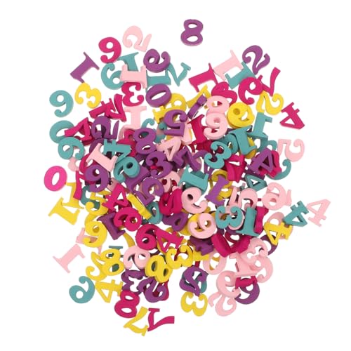 Alipis 200 Stück Bunte Holz Zahlen Chips zum Basteln Glatte Oberfläche Sichere Holzmaterialien Vielseitig für DIY Deko bei Geburtstag Hochzeit Weihnachten Fenster und Wanddeko Geeignet von Alipis