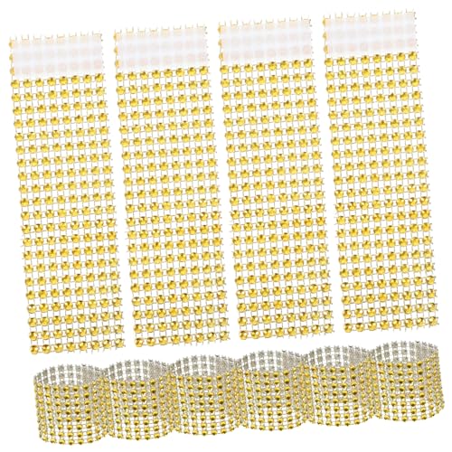 Alipis 24 Stück Teiliges Goldene Serviettenringe mit Netz Diamant Design Dekorative Tischdekoration für Hochzeit Geburtstag Party und Festliche Anlässe Wiederverwendbar und Leicht zu von Alipis
