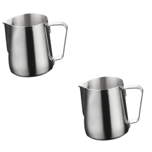 Alipis 2St Milchausgießer Cappuccino Milchkännchen Milchschäumer Behälter Milchschäumer für Cappuccino Tasse Milch gießen Tasse gießen Schaumbecher Milchgießbecher Milchaufgusskrug Silver Alipis 2St Milchausgießer Cappuccino Milchkännchen Milchschäumer Behälter Milchschäumer für Cappuccino Tasse Milch gießen Tasse gießen Schaumbecher Milchgießbecher Milchaufgusskrug Silver von Alipis