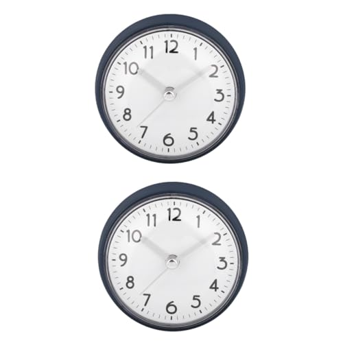 Alipis 2stücke wasserdichte Badezimmeruhr Mit Saugnapf Wanduhren Für Küche Und Bad Dekorative Hygrometer Temperaturbeständig Batterie Stilvolles Design von Alipis