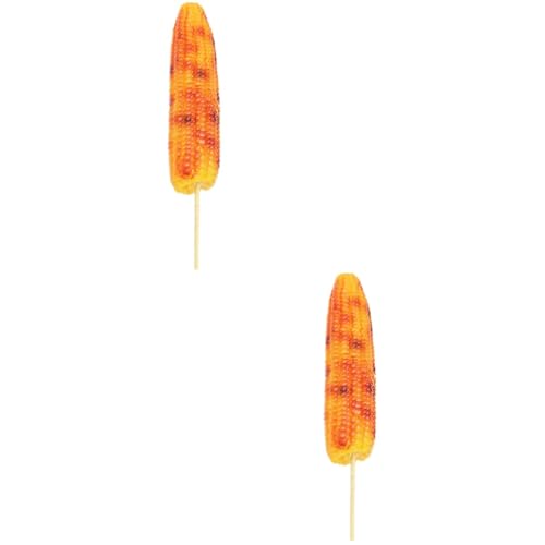 Alipis 2St Simulation Mais Esszimmertischdekoration Fruchtspielzeug Indien Pflanzendekor Ornament Mais-Modell gefälschter Mais Lebensmittel Dekorationen gegrillter Mais schmücken Plastik von Alipis