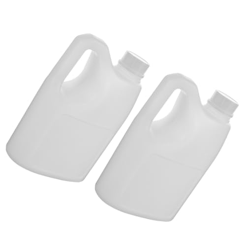 Alipis 2st Saftflasche Mit Griff Flaschen Krüge Saftbehälter Krug Getränkebehälter Milchflasche Flüssigkeitsbehälter Sirupflasche Milchbehälter Leerer Gallonenkrug Plastik Weiß von Alipis