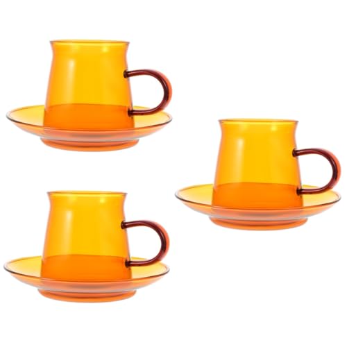 Alipis 3 Sätze Hitzebeständiges Retro Kaffeetassen Set mit Untertasse Bernsteinfarbe Stilvolles Trinkglas für Kaffee Latte Tee Zuhause und Büro Vielseitig Einsetzbar Sicher und Glatt Alipis 3 Sätze Hitzebeständiges Retro Kaffeetassen Set mit Untertasse Bernsteinfarbe Stilvolles Trinkglas für Kaffee Latte Tee Zuhause und Büro Vielseitig Einsetzbar Sicher und Glatt von Alipis