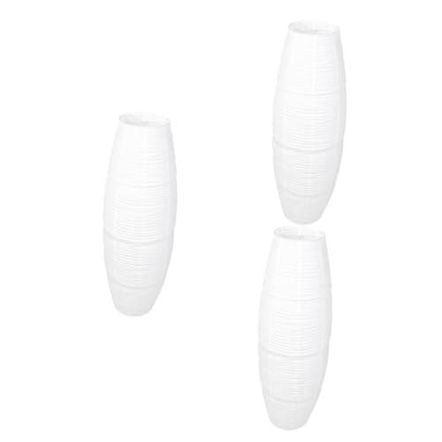 Alipis 3 Stck Nordischer Weißer Papier Lampenschirm für Stehleuchte LED Kompatibel Dekorativer Lampenschirm für Wohnzimmer Schlafzimmer Einfache Montage Stilvolles Lichtzubehör von Alipis