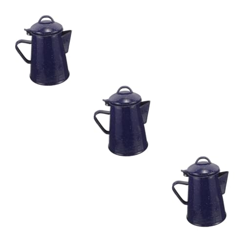 Alipis 3 Stück Emaille Wasserkocher mit Scald Griff Handheld für Camping und Haushalt Komfortable Nutzung Hochwertige und Teezubereitung von Alipis