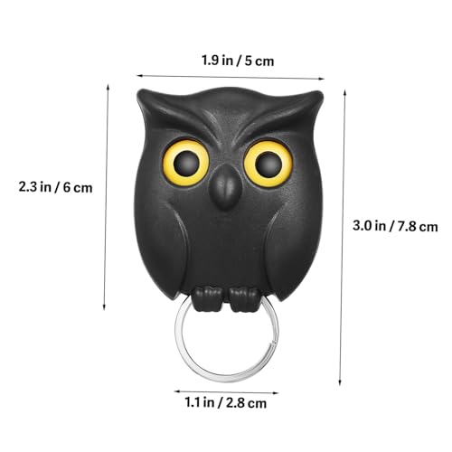 Alipis 3 Stück Eulen Schlüsselhalter mit Klebehaken Wandmontage ohne Bohren Stabile Kunststoff haken für Schlüssel Kleine Taschen Dekorative Wandhaken für Flur Küche Bad Praktische von Alipis