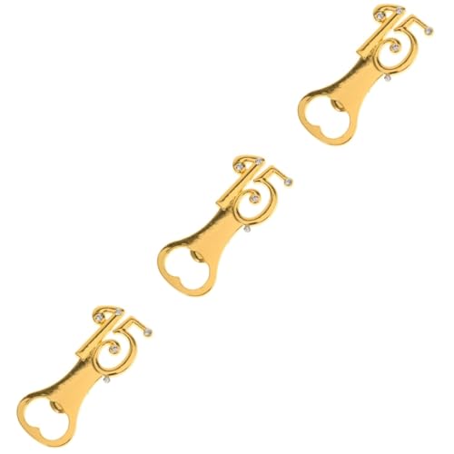 Alipis 3 Stück Goldener Flaschenöffner Rhinestone Kreatives Design für Partys und Festivals als für Geburtstagsfeiern und Hochzeiten von Alipis