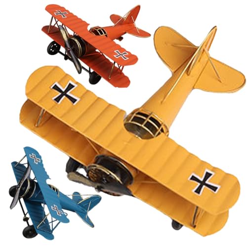 Alipis 3 Stück Retro Flugzeug Modell aus Metall Vintage Deko Ornament in Orange Blau Gelb Kompakt Leicht für Wohnzimmer Büro Regal Kreative Nostalgische Flugzeugdeko Sammlerstück Alipis 3 Stück Retro Flugzeug Modell aus Metall Vintage Deko Ornament in Orange Blau Gelb Kompakt Leicht für Wohnzimmer Büro Regal Kreative Nostalgische Flugzeugdeko Sammlerstück von Alipis