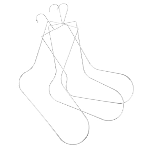 Alipis 3 Stück Sockenspanner Aus Metall Zum Stricken Für Kinder Und Erwachsene, Strumpf-trockenbügel Für Kleine, Mittelgroße Und Große Strick- Und Häkelsocken, Silber von Alipis