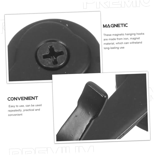 Alipis 3 Stück Starke Magnetische Haken Drehbare Magnethaken für Küche und Kühlschrank Robuste Türmagnet Haken für Bad Büro und Grill Praktische Aufhängelösung ohne Bohren Schwarz von Alipis