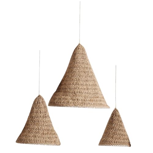 Alipis 3 Stück Teiliges Boho Handgewebt aus Baumwolle und Leinen Dekorative Pendelleuchten Abdeckung für Deckenleuchten Schlafzimmer Wohnzimmer Alipis 3 Stück Teiliges Boho Handgewebt aus Baumwolle und Leinen Dekorative Pendelleuchten Abdeckung für Deckenleuchten Schlafzimmer Wohnzimmer von Alipis