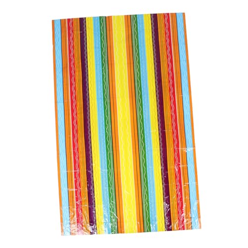 Alipis 3 Stück Teiliges Fiesta Plastik Tischdecken Bunte Mexikanische Streifen Wiederverwendbar Robust für Karneval Cinco De Mayo und Geburtstagsfeiern von Alipis