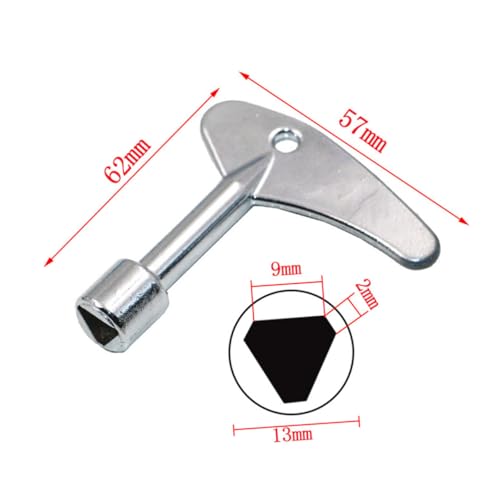 Alipis 3 Stück Teiliges Innendreieck schlüssel aus Robustem Metall Langlebiges Demontagewerkzeug für Wasserzähler und Aufzug Leichtes Handliches Zubehör für Präzise Ventilöffnung von Alipis