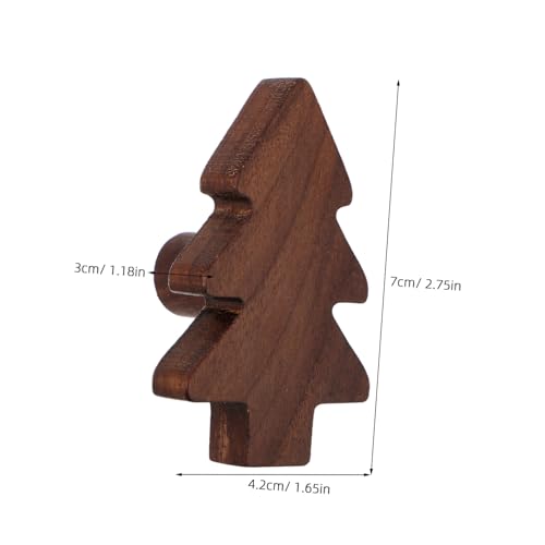 Alipis 3 Stück Weihnachtsbaum Holzschubladenknöpfe Dresser Pull Handles aus Schwarzem Walnussholz Dekorative Möbelgriffe für Schränke Kommoden Kleiderschränke Einfache Montage Vielseitig von Alipis