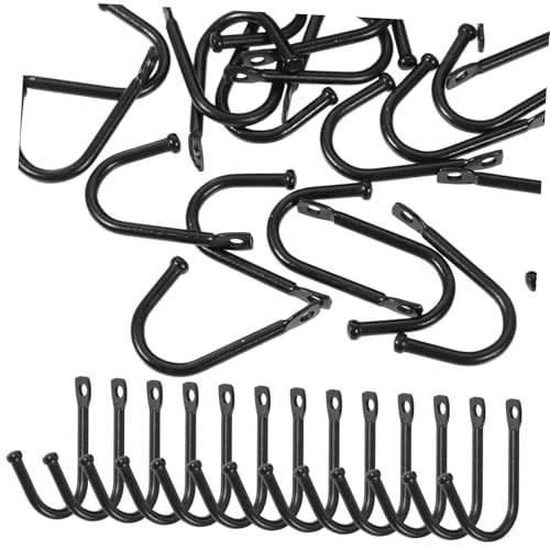 Alipis 30 Stück Teiliges Kleine Wandhaken aus Metall Robuste Schwarze Einzelhaken für Garderobe Schlüssel Mäntel Taschen Minimalistisches Design Vielseitig für Flur Bad Schlafzimmer von Alipis