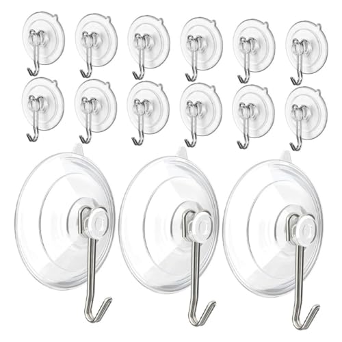 Alipis 30 Stück Teiliges Transparente Verstärkte Saugnapf-haken mit Hoher Haftung für Handtücher und Utensilien Wiederverwendbar Geeignet für Glas Fliesen Bad Küche Fenster Türen von Alipis
