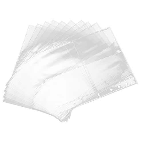 Alipis 30St Lose Blatt Foto Halter Scrapbook scheckheft kartenetui Bilder Buch Card Sleeve Ordner Rahmen Handel Wand Fotoalbum Kartenbuch Postkartenhüllen Klare Fotohüllen pp Transparent von Alipis