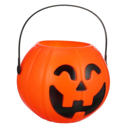 Alipis 3stücke Kürbis-süßigkeiteneimer Aus Kunststoff Tragbarer Eimer Für Halloween Mit Griff Dekorativer Kürbiseimer Für Junge Mädchen Und Partys von Alipis