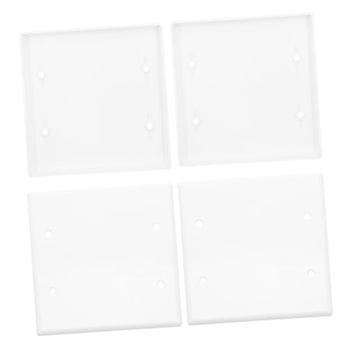 Alipis 4 Sätze Unzerbrechliche Weiße Abdeckung Stoßfest und Hitzebeständig Blanke Steckdosenabdeckung Modernes Design für Wohn Büroflächen von Alipis