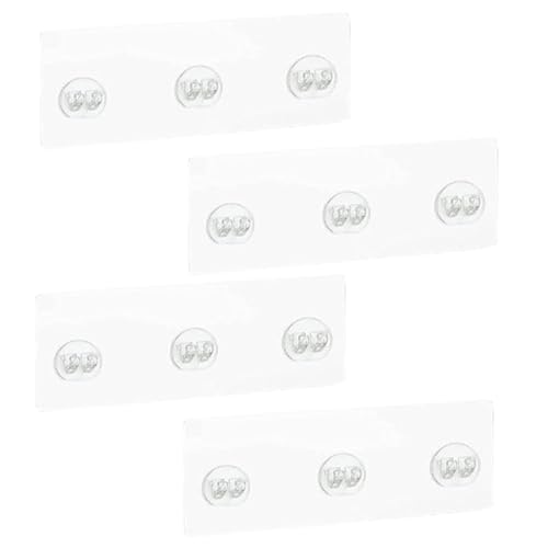 Alipis 4 Stück Duschregal Haken Transparente Selbstklebende Wandhaken für Badezimmer und Küche ohne Bohren für Ablagen und Aufbewahrungslösungen von Alipis