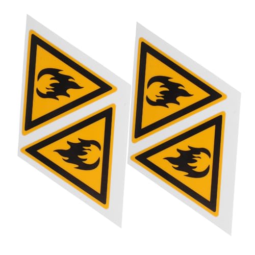 Alipis 4 Stück Feuerfeste Warnaufkleber mit Stark Haftender Hitzebeständiger Oberfläche für Mülltonnen Sichtbar für Schulen Parks und Straßen zur Effektiven Brandprävention von Alipis