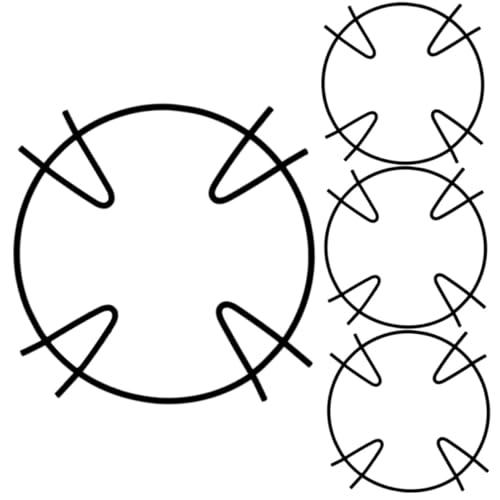 Alipis 4 Stücke Rund Eisen Herd Rack für Gasherd Nicht Wok Topf Unterstützung Scratch Wok von Alipis