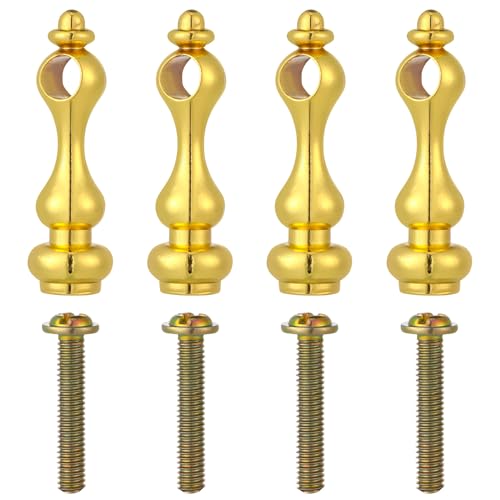 Alipis 4 Stück Goldfarbene Möbelverbinder aus Metall – Dekorative Eisenspindeln Und Pfostenkappen für Glasgeländer, Schränke, Barwagen – Möbelbeschläge für Die DIY-Montage Und Heimdekoration Alipis 4 Stück Goldfarbene Möbelverbinder aus Metall – Dekorative Eisenspindeln Und Pfostenkappen für Glasgeländer, Schränke, Barwagen – Möbelbeschläge für Die DIY-Montage Und Heimdekoration von Alipis