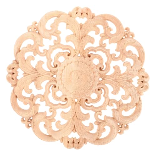 Alipis 4 Stück Holzornamente Möbel Runde Holzapplikationen Geschnitzte Onlays Klassisch Elegant Naturholz Farbe Vielseitig für Schränke Türen Betten Fenster Dekoration Alipis 4 Stück Holzornamente Möbel Runde Holzapplikationen Geschnitzte Onlays Klassisch Elegant Naturholz Farbe Vielseitig für Schränke Türen Betten Fenster Dekoration von Alipis