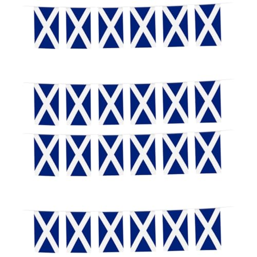 Alipis 4 Stück Schnur Schottische Flagge Gartenfahne ziehen Banner für Schottland wandverkleidung wand polsterung Wohnkultur Embleme Schottland-Flagge Gartendekoration hängend String-Flag von Alipis