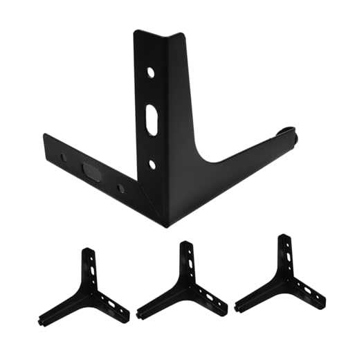 Alipis 4 Stück Stabile Dreieck Möbelfüße Schwarz Teiliges Robuste Metallbeine für Sofa Couchtisch Kommode Einfache Montage Modernes Design Erhöhte Tragfähigkeit Langlebiger Ersatz von Alipis