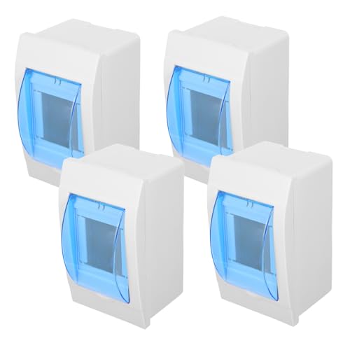 Alipis 4 Stück Teilig Wasserdichte Stromverteilerbox mit Transparentem Deckel Stromkreise Wetterfeste Elektrische Verteilerkasten für Innen Außeninstallation Schnelle Fehlererkennung von Alipis