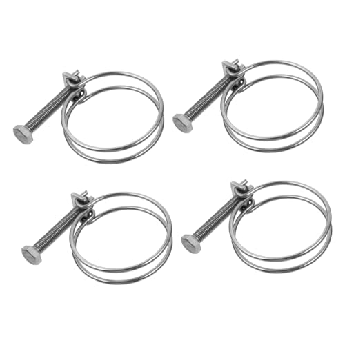 Alipis 4 Stück Teiliges Edelstahl Doppeldraht Schlauchschellen Rostfrei Druckbeständig Einsetzbar für Schläuche Rohre Kabel und Kraftstoffleitungen im Haushalt und Fahrzeugbereich Alipis 4 Stück Teiliges Edelstahl Doppeldraht Schlauchschellen Rostfrei Druckbeständig Einsetzbar für Schläuche Rohre Kabel und Kraftstoffleitungen im Haushalt und Fahrzeugbereich von Alipis