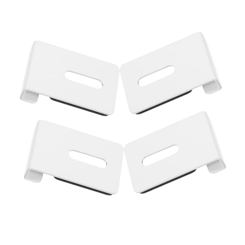 Alipis 4 Stück Teiliges Edelstahl Spiegelhalter Schwere Wandbefestigung mit Schrauben Große Metall mirror Clips Stabile Wandmontage Klammern für Spiegel und Display Weiß mit von Alipis