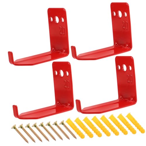 Alipis 4 Stück Teiliges Feuerlöscher Wandhalter Robuste Metallhaken mit Hoher Tragkraft bis Rote Wandhalterung zur Sicheren Befestigung von Feuerlöschern Praktisches Montageset mit Alipis 4 Stück Teiliges Feuerlöscher Wandhalter Robuste Metallhaken mit Hoher Tragkraft bis Rote Wandhalterung zur Sicheren Befestigung von Feuerlöschern Praktisches Montageset mit von Alipis