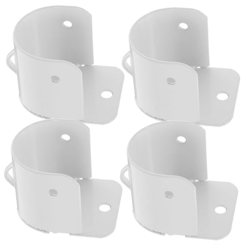 Alipis 4 Stück Teiliges Garderobenstangenhalter aus Robustem Eisen Seitliche Befestigung mit Schraubenlöchern für Edelstahl Geeignet Langlebige und Sichere Aufbewahrungslösung von Alipis