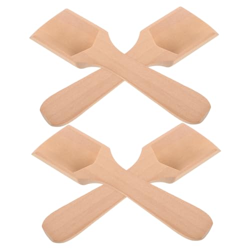 Alipis 4 Stück Teiliges Kleine Holzlöffel Salz und Gewürzlöffel Multifunktional Kompakt Leicht Tragbar Natürlicher Holzlöffel für Tee Kaffee Küche von Alipis