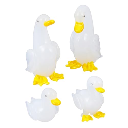Alipis 4 Stück Teiliges Miniatur Glas tierfiguren Feine Handgefertigte Glasdekoration für Wohn Arbeitsbereich Lebendige Kleine Tiermodelle als Stilvolle Tisch Raumdekoration von Alipis
