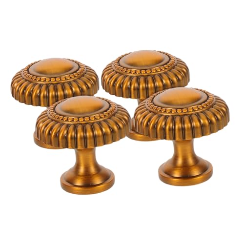 Alipis 4 Stück Teiliges Möbelgriff Zinklegierung Vintage Schrankgriff mit Einloch Einfache Montage Langlebig und Robust Edle Goldfarbene Oberfläche für Küchenschränke Alipis 4 Stück Teiliges Möbelgriff Zinklegierung Vintage Schrankgriff mit Einloch Einfache Montage Langlebig und Robust Edle Goldfarbene Oberfläche für Küchenschränke von Alipis