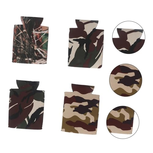 Alipis 4 Stück Teiliges Neopren Dosenhüllen Isolierhüllen für Bier Dosenkühler mit Bodenschutz Rutschfestes Thermoschutz Getränkezubehör für Outdoor Camping Picknick von Alipis