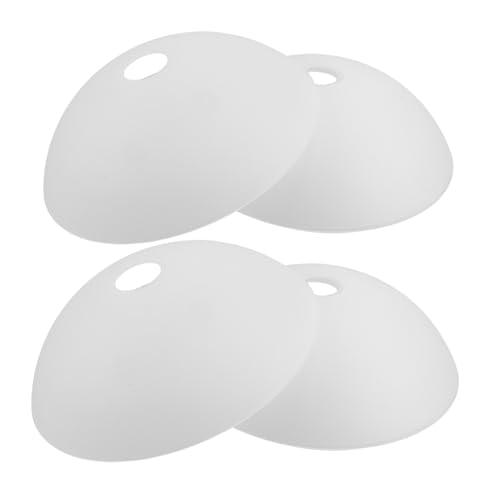 Alipis 4 Stück Teiliges PVC Lampenschirme Halbkreis Cremefarben Minimalistisches Design Leicht Langlebig Vielseitig für Pendelleuchte Deckenlampe Wohnzimmer Schlafzimmer von Alipis
