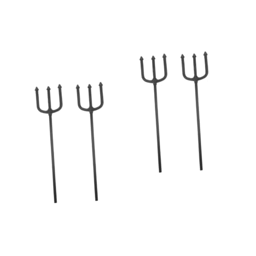 Alipis 4 Stück Teufelsgabel Halloween Teufel Heugabel Kostüm Teufel Dreizack Spielzeug Karneval Dämonengabel Pitchgabel Bühnenkostüm Mistgabel Dämonen von Alipis