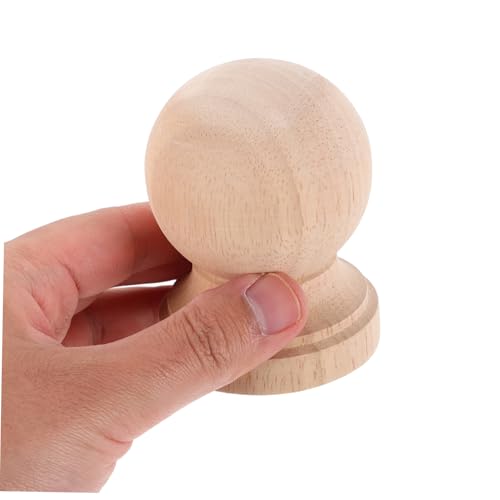 Alipis 4stücke Zaunpfosten-endstücke Aus Holz Unlackiert Dekorative Holzspindeln Für Basteln Runde Holzkugel-endstücke Unbehandelte Endstücke Für Gardinenstangen von Alipis