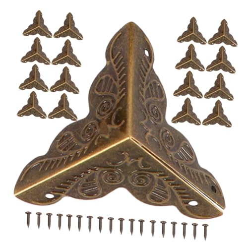 Alipis 40 Stück Vintage Metall Eckenschutz für Holzboxen Bilderrahmen Schmuckkästen und Möbel mit Passenden Nägeln Alipis 40 Stück Vintage Metall Eckenschutz für Holzboxen Bilderrahmen Schmuckkästen und Möbel mit Passenden Nägeln von Alipis