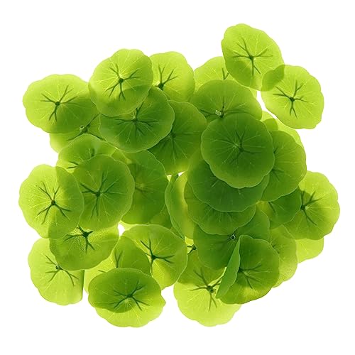 Alipis 40st Simuliertes Kleines Lotusblatt Schwimmpflanzen Für Aquarien Spiral- Obstschale Beige Topfpflanzenständer Für Den Innenbereich Spiralförmige Pflanzen Kuchenform Green Plastik von Alipis