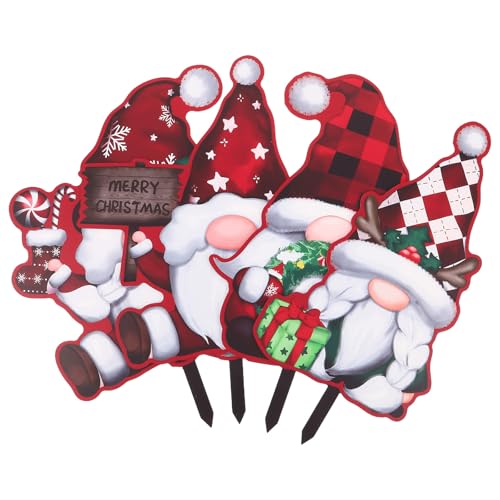 Alipis 4er Set Herbst-Deko: Gartenzwerg-Stecker für draußen – Festliche Weihnachtsdekoration – dekoratives Schild für Garten und Terrasse Alipis 4er Set Herbst-Deko: Gartenzwerg-Stecker für draußen – Festliche Weihnachtsdekoration – dekoratives Schild für Garten und Terrasse von Alipis