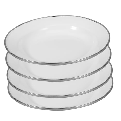 Alipis 4stücke Teiliges Vintage Emaille Geschirrset Rustikales Serviertablett Für Snacks Desserts Und Obst Weiße Langlebige Enamelplatten Für Zuhause Und Alipis 4stücke Teiliges Vintage Emaille Geschirrset Rustikales Serviertablett Für Snacks Desserts Und Obst Weiße Langlebige Enamelplatten Für Zuhause Und von Alipis