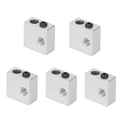 Alipis 5 Stück Heizblockdruckkopf Heizblock Für 3d Drucker Extruder-heizblock Heizblock 3d Drucker Heizblock Für 3d-drucker Silber von Alipis