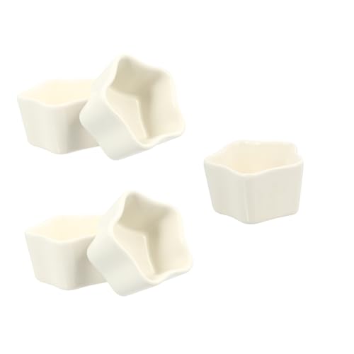 Alipis 5 Stück Teiliges Keramik Mousse Tassen Multifunktionale Backformen für Pudding Desserts und Snacks Geeignet für Ofen und Mikrowelle Design von Alipis